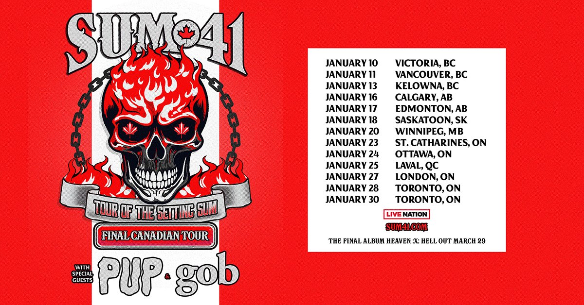 Sum 41 Final Canadian Tour