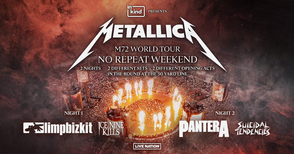 Metallica M72 World Tour 2025 North American Dates Announced First 3 Only