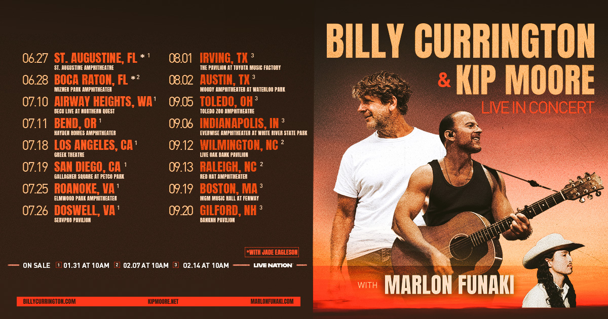 Billy Currington - Kip Moore 2025