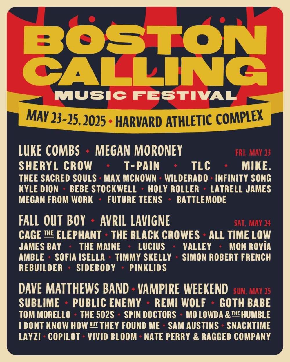 Boston Calling Lineup 2025