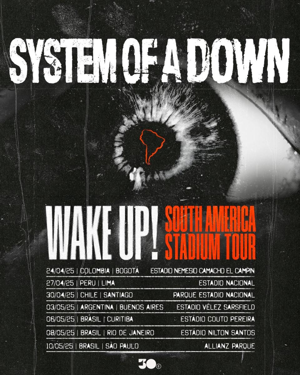 SOAD tour 2025 Latam