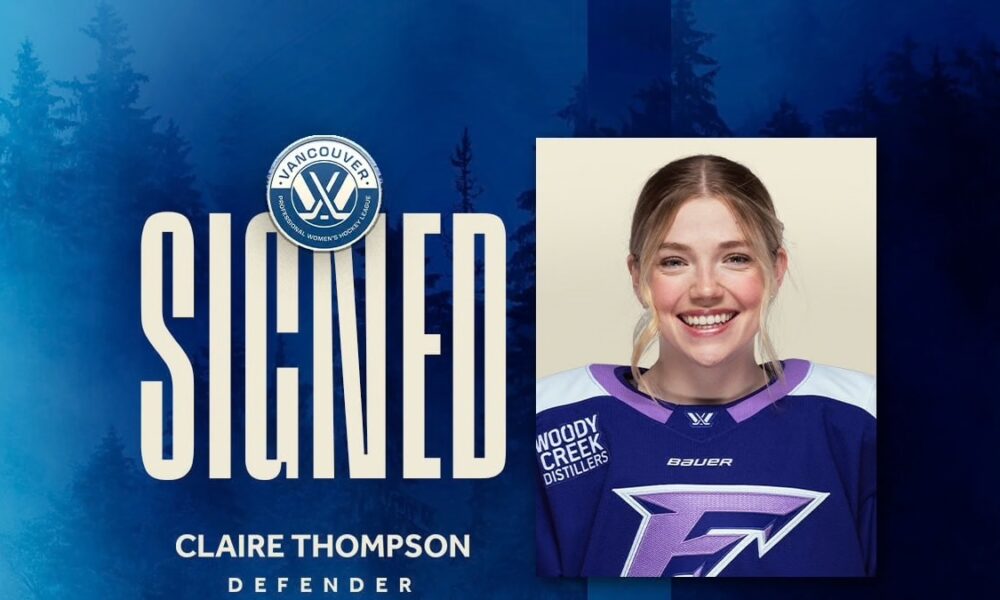Claire Thompson Signs With PWHL Vancouver For Inaugural Season - First